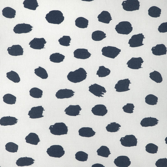 CAROLINE CECIL TEXTILES PAINT DOT DARK NAVY/OYSTER