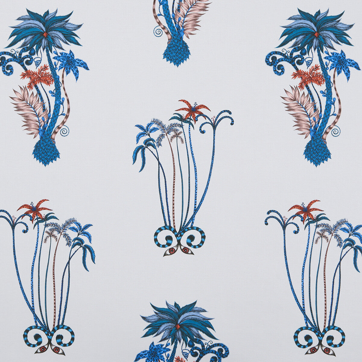 CLARKE AND CLARKE JUNGLE PALMS BLUE