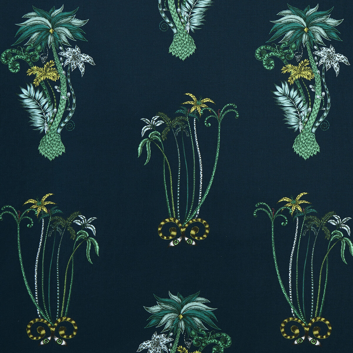 CLARKE AND CLARKE JUNGLE PALMS NAVY