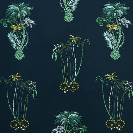 CLARKE AND CLARKE JUNGLE PALMS NAVY