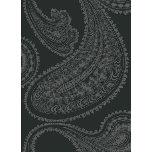 COLE & SON RAJAPUR FABRIC PRINT CHAR BLK