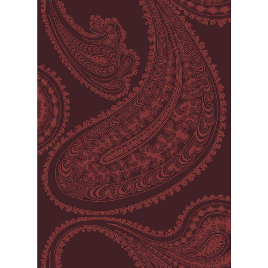 COLE & SON RAJAPUR FABRIC PRINT RSE ON DRK CRIM