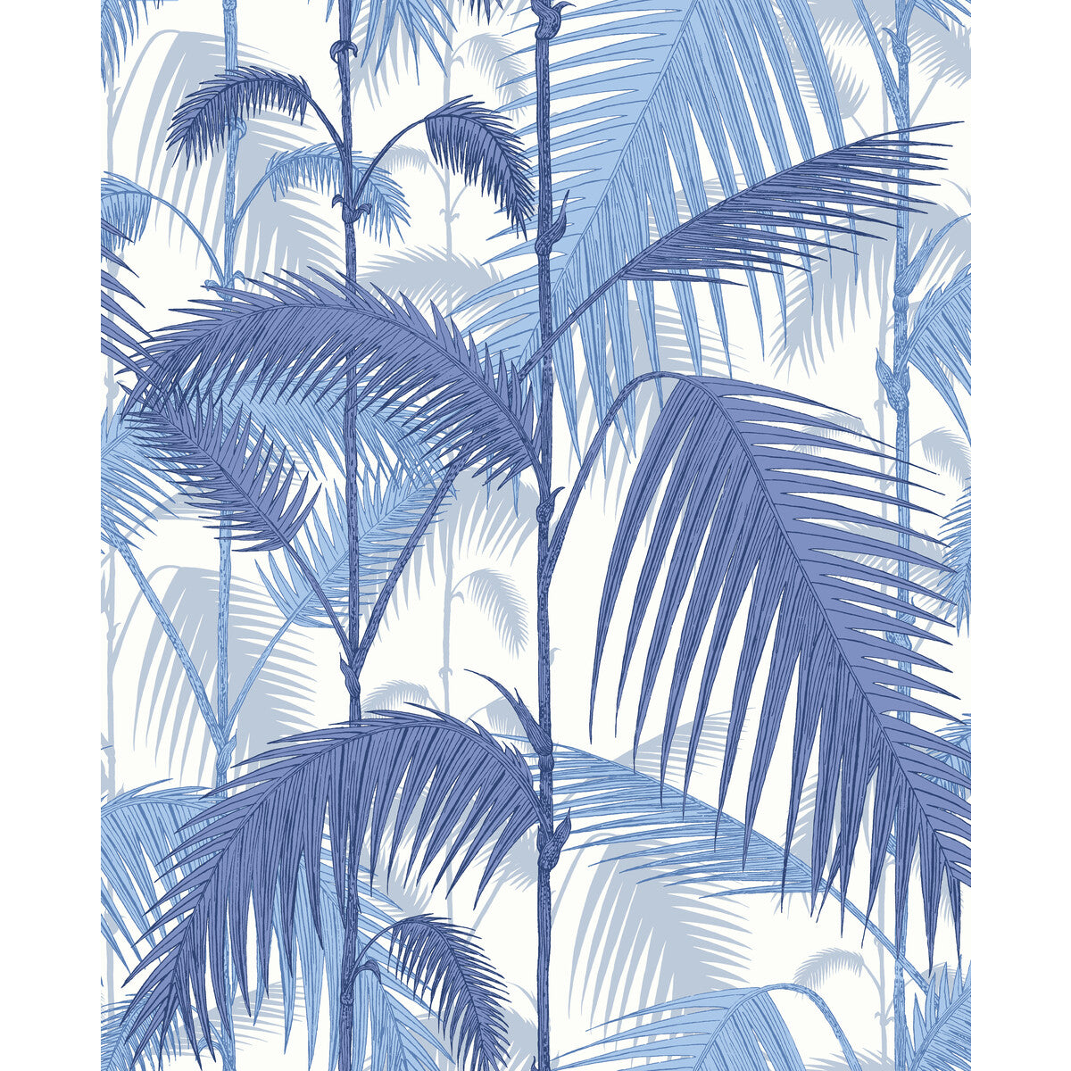 COLE & SON PALM JUNGLE COT/LIN PRINT HYACI ON WHT