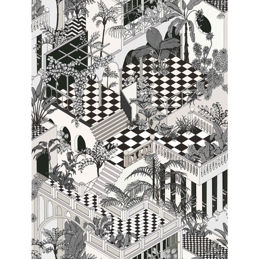COLE & SON MIAMI COTTON PRINT BLK WHT