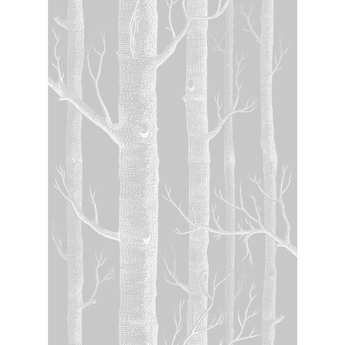 COLE & SON WOODS COT/LIN PRINT SOFT GREY