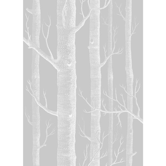 COLE & SON WOODS COT/LIN PRINT SOFT GREY