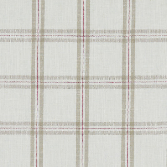 CLARKE AND CLARKE KELMSCOTT RASPBERRY/LINEN