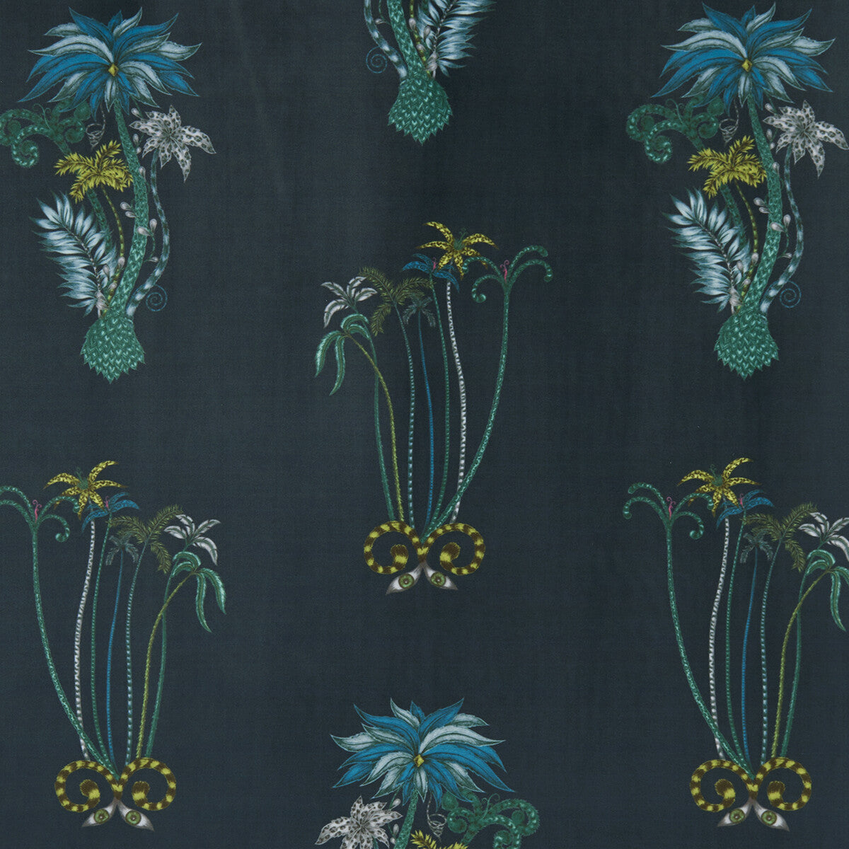 CLARKE AND CLARKE JUNGLE VELVET NAVY