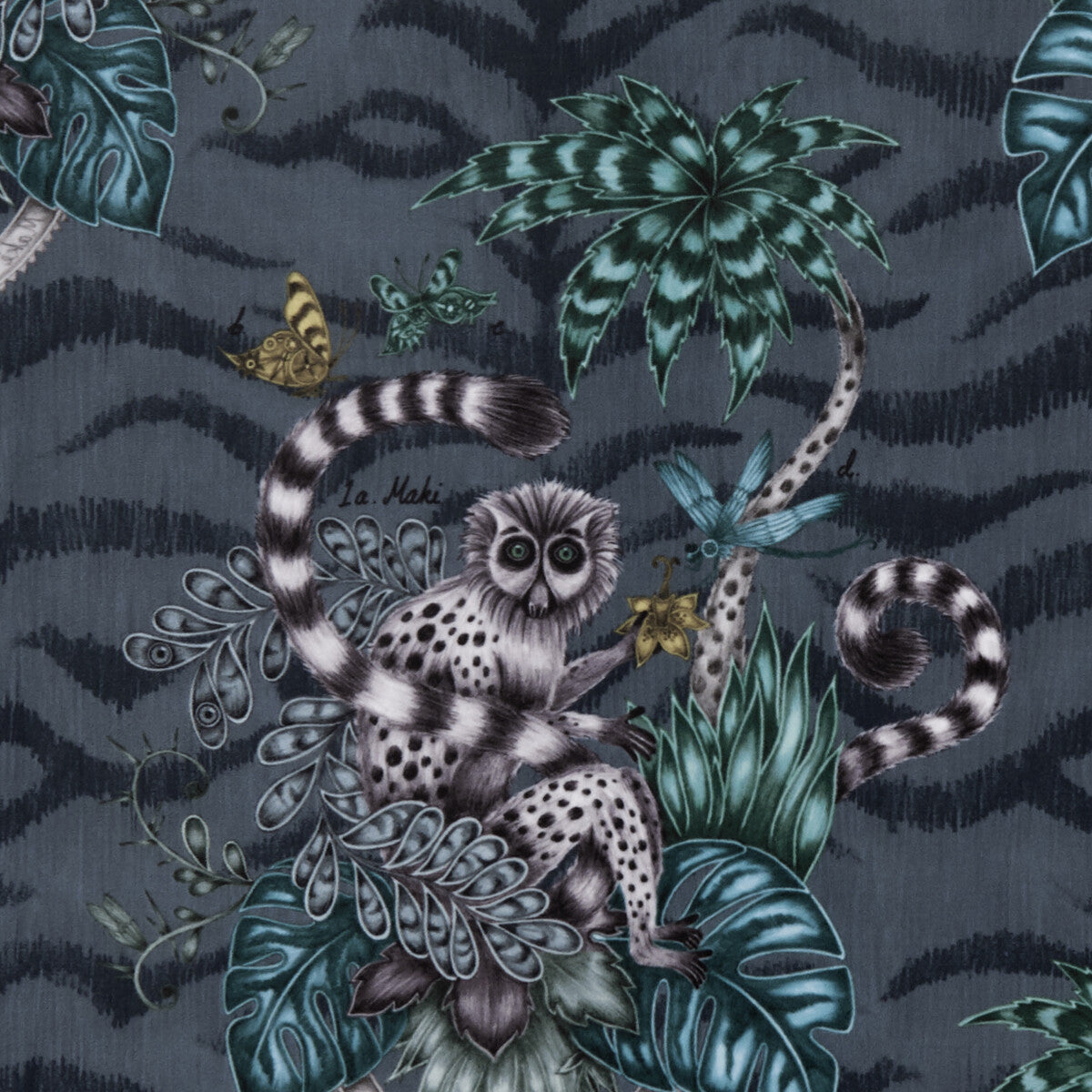 CLARKE AND CLARKE LEMUR VELVET NAVY