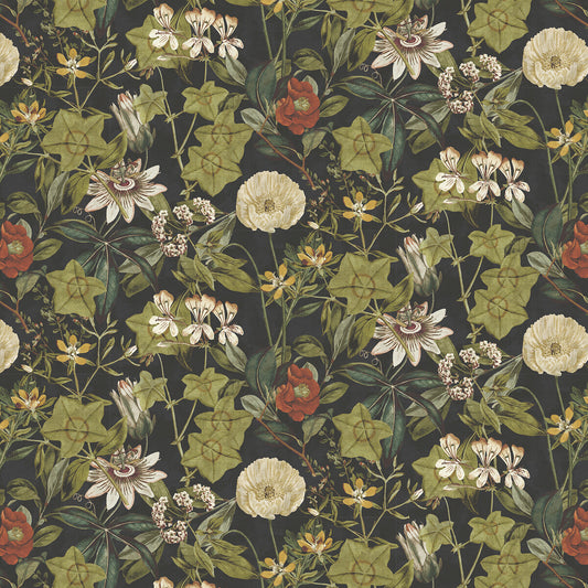 CLARKE AND CLARKE PASSIFLORA NOIR VELVET