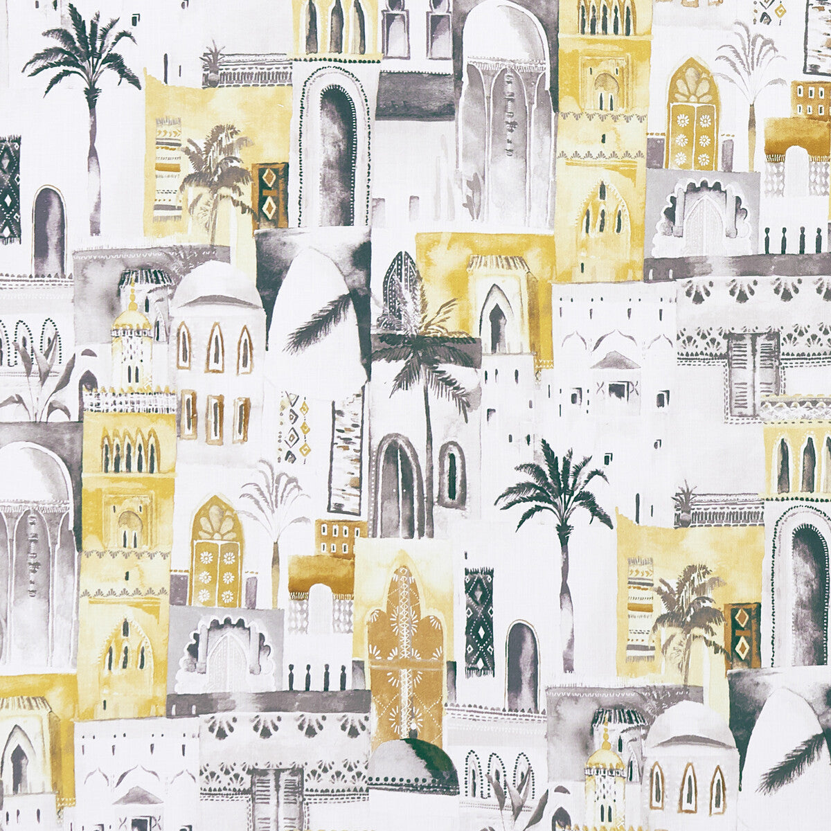 CLARKE AND CLARKE MARRAKECH CHARCOAL/OCHRE