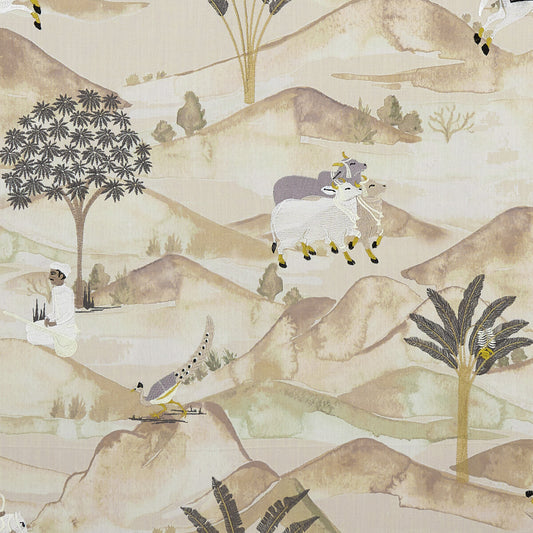 CLARKE AND CLARKE SAHARA CHARCOAL/OCHRE