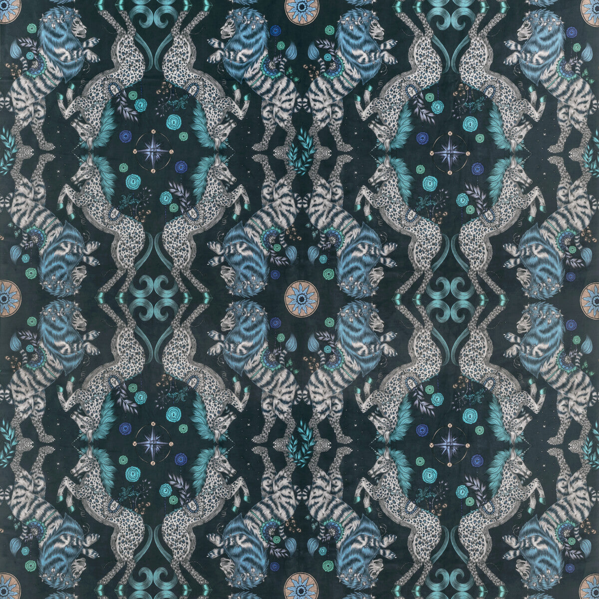 CLARKE AND CLARKE CASPIAN VELVET NAVY