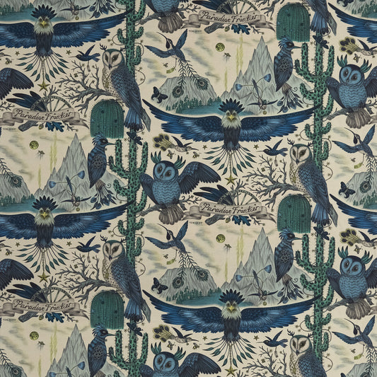 CLARKE AND CLARKE FRONTIER LINEN BLUE