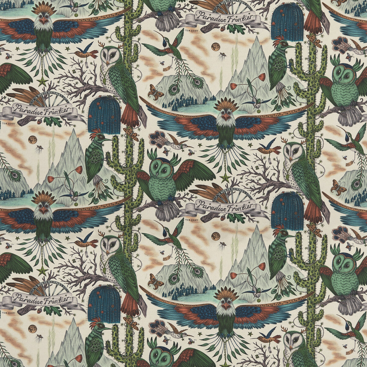 CLARKE AND CLARKE FRONTIER LINEN GREEN