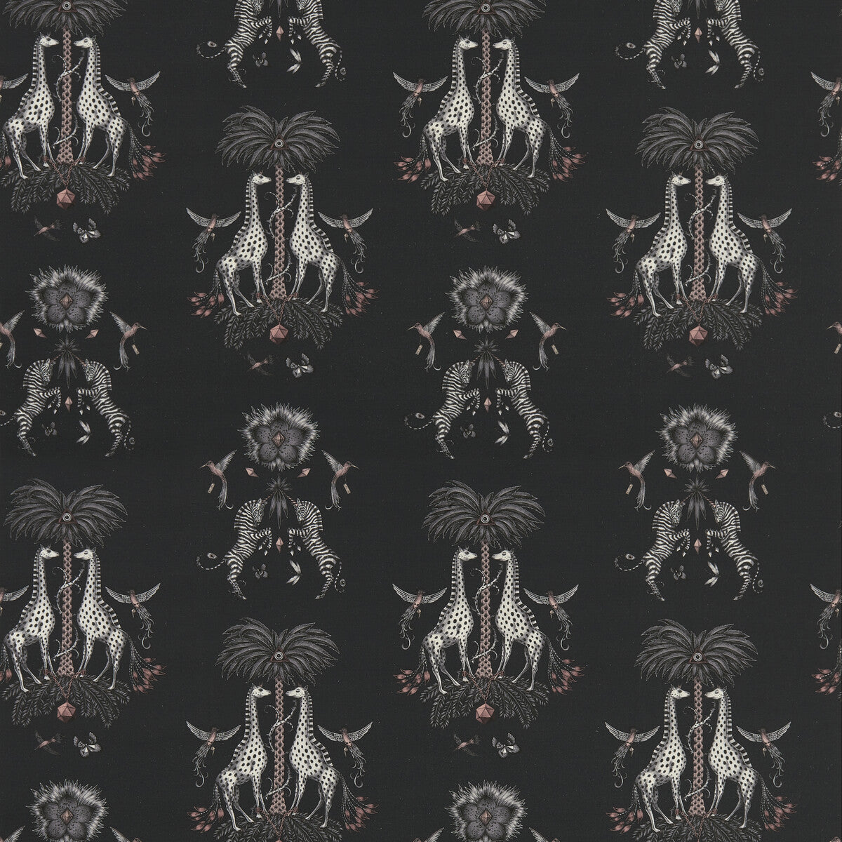 CLARKE AND CLARKE CREATURA LINEN CHARCOAL