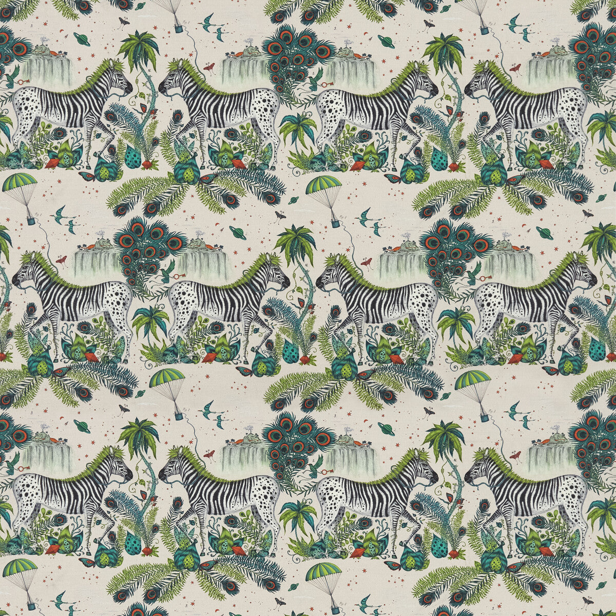 CLARKE AND CLARKE LOST WORLD LINEN GREEN