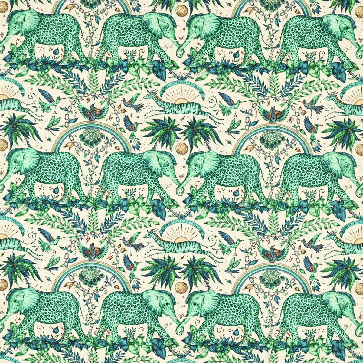 CLARKE AND CLARKE ZAMBEZI LINEN GREEN