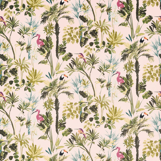 CLARKE AND CLARKE PALM BLUSH VELVET