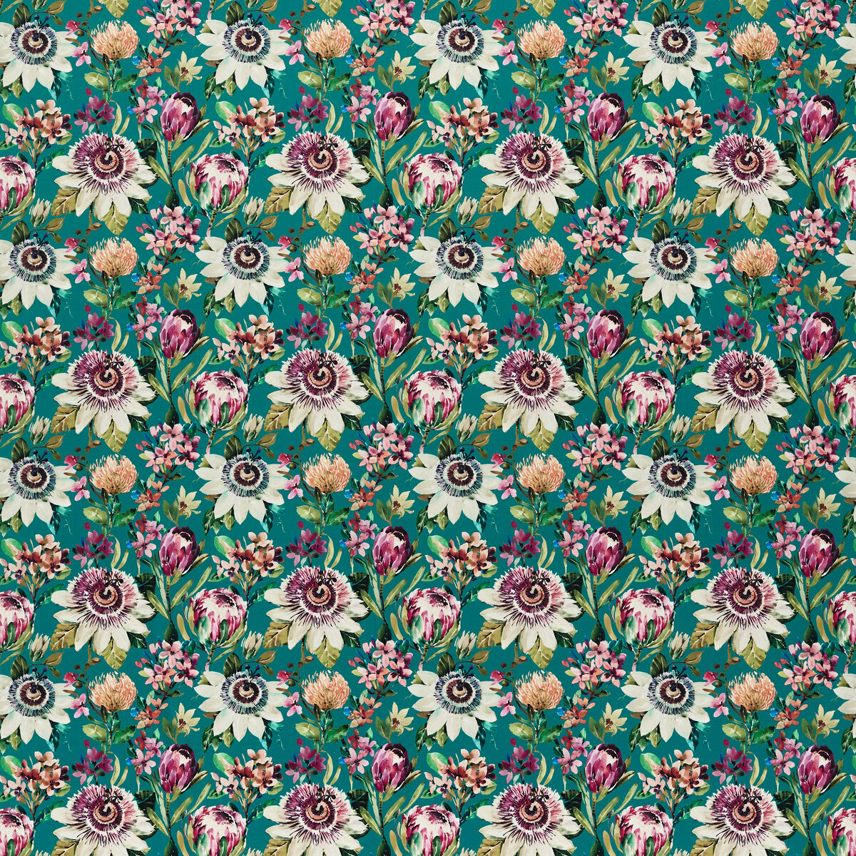 CLARKE AND CLARKE PARADISE TEAL VELVET