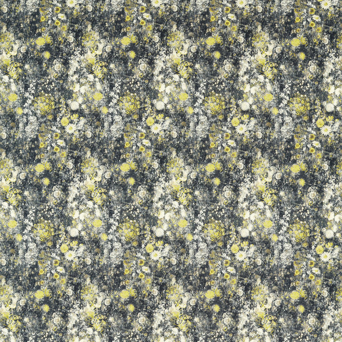 CLARKE AND CLARKE ROSEDENE CHARCOAL/CHARTREUSE