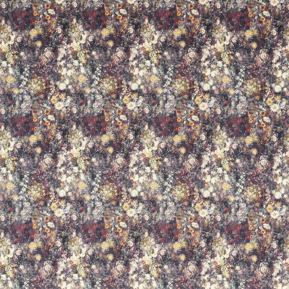 CLARKE AND CLARKE ROSEDENE RASPBERRY/OCHRE