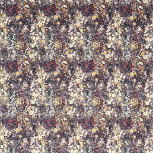 CLARKE AND CLARKE ROSEDENE RASPBERRY/OCHRE