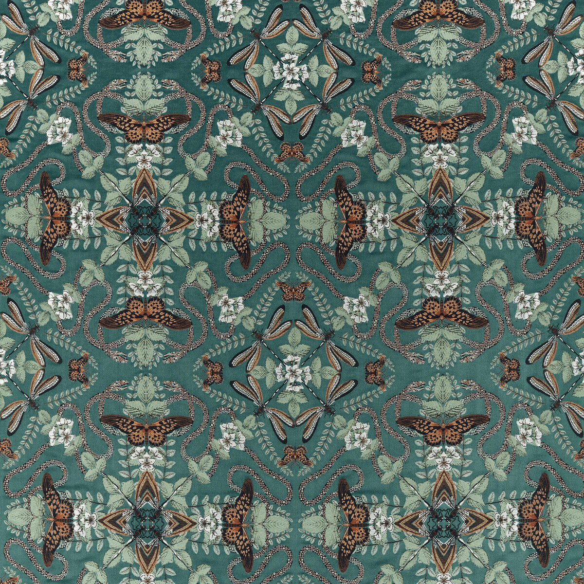 CLARKE AND CLARKE EMERALD FOREST TEAL JACQUARD