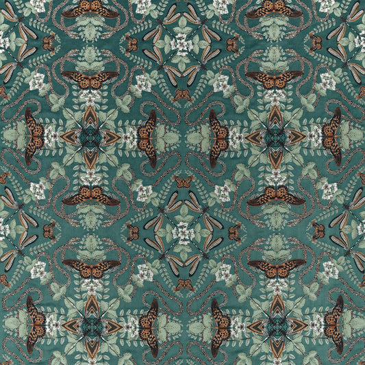 CLARKE AND CLARKE EMERALD FOREST TEAL JACQUARD