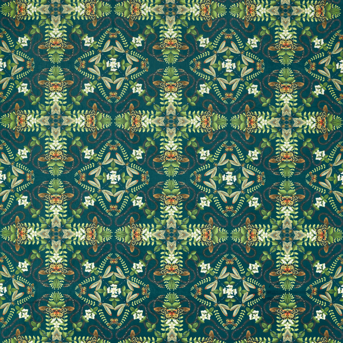 CLARKE AND CLARKE EMERALD FOREST TEAL VELVET