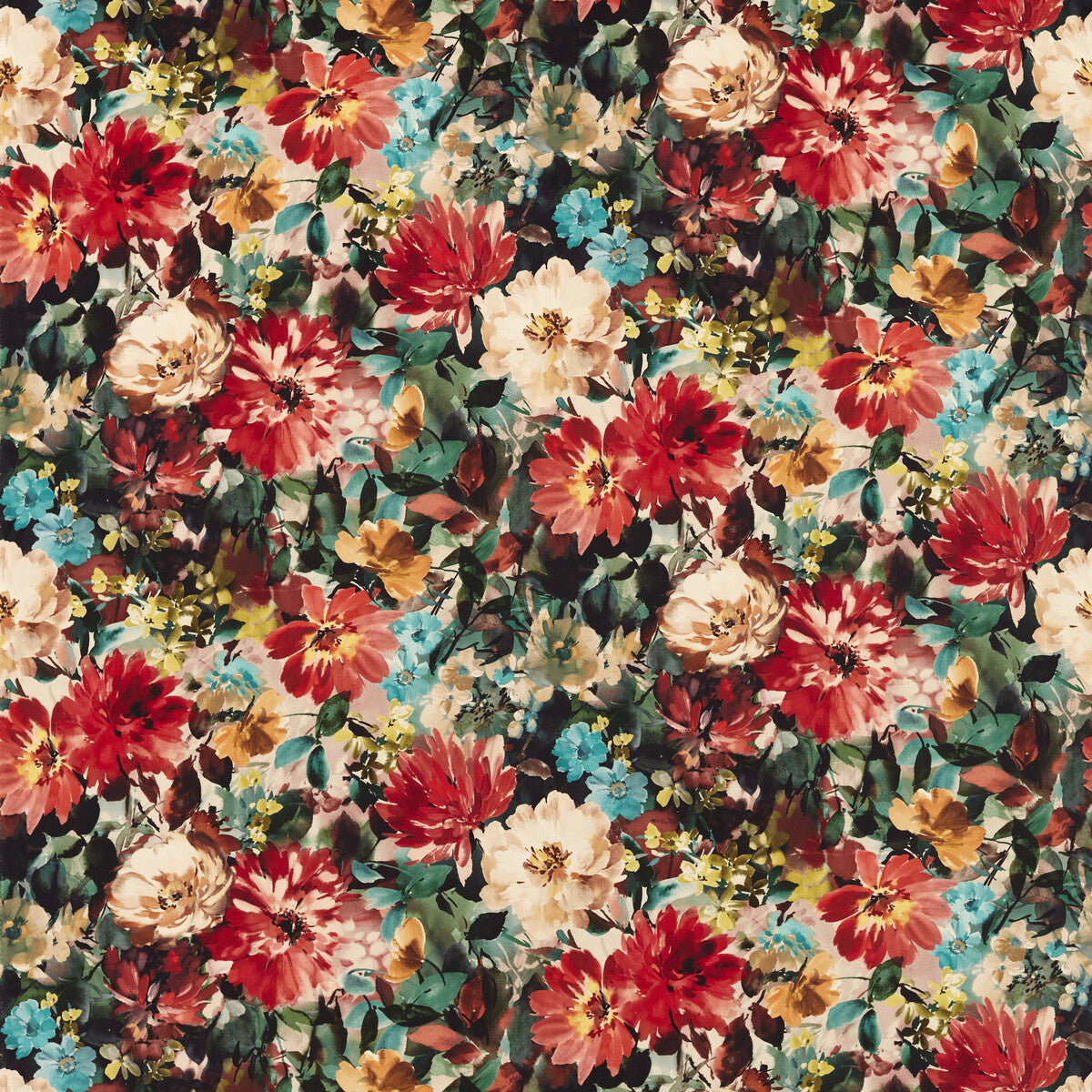 CLARKE AND CLARKE TAHITI ROUGE VELVET