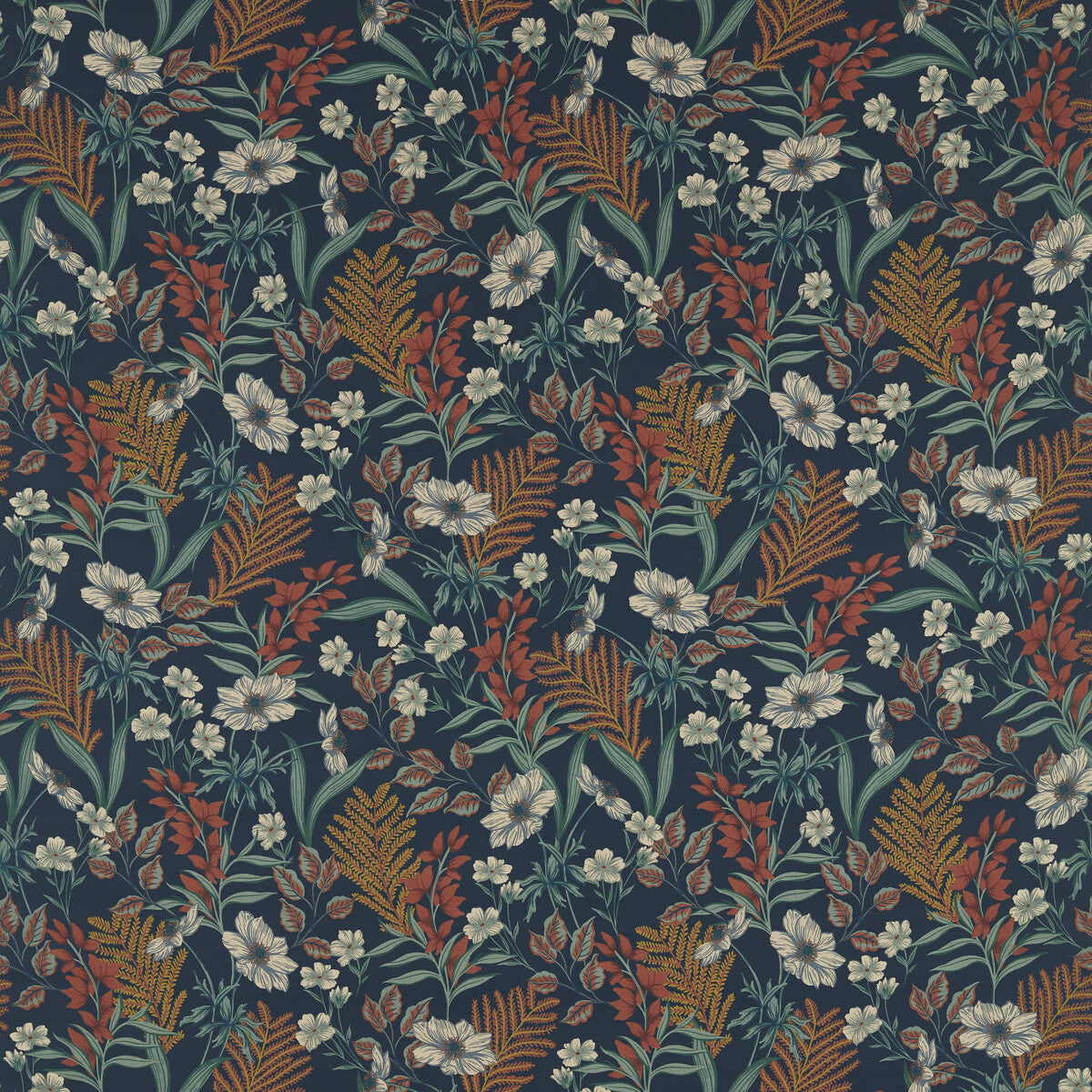 CLARKE AND CLARKE HAZELBURY LINEN MIDNIGHT/SPICE
