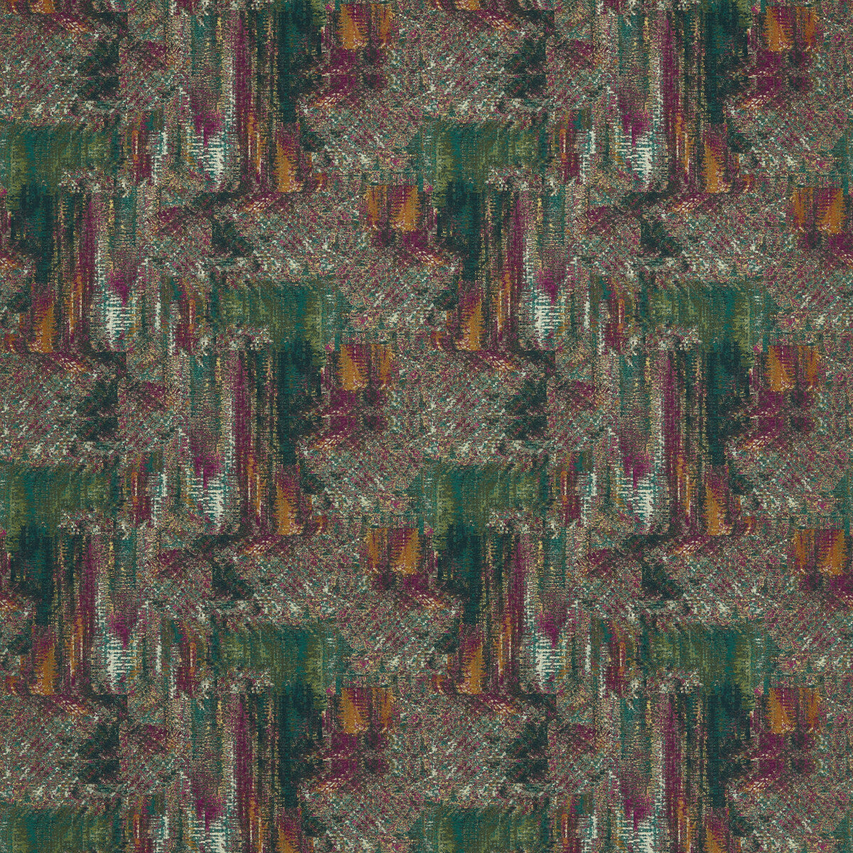 CLARKE AND CLARKE HILLCREST VELVET FOREST/RASPBERRY