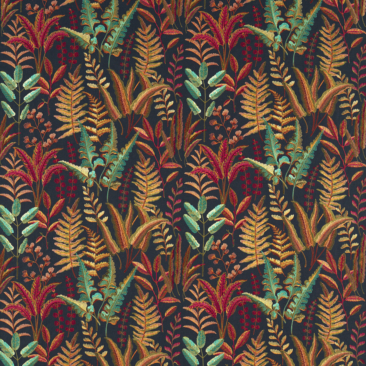 CLARKE AND CLARKE BRACKEN RUSSET AQUA EMB