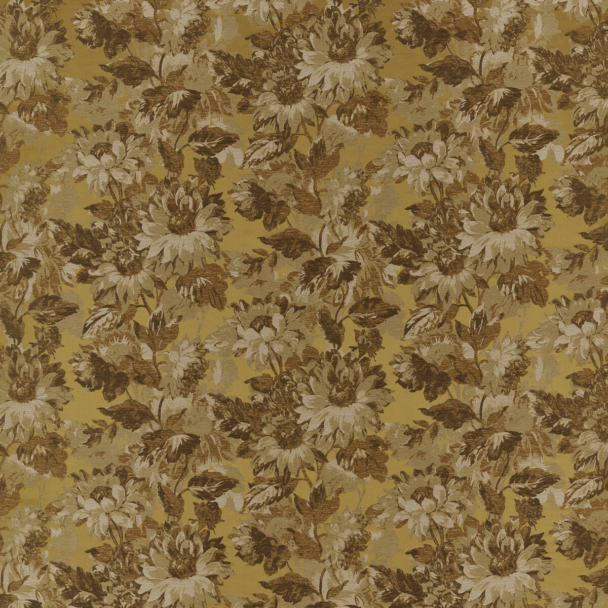 CLARKE AND CLARKE SUNFOREST OCHRE JACQUARD