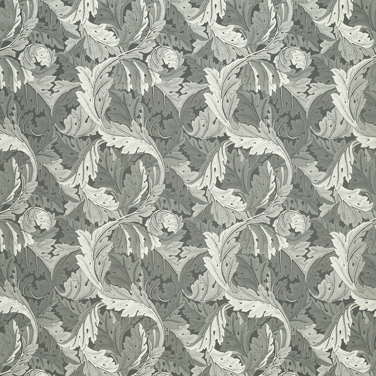 CLARKE AND CLARKE ACANTHUS JACQUARD SLATE
