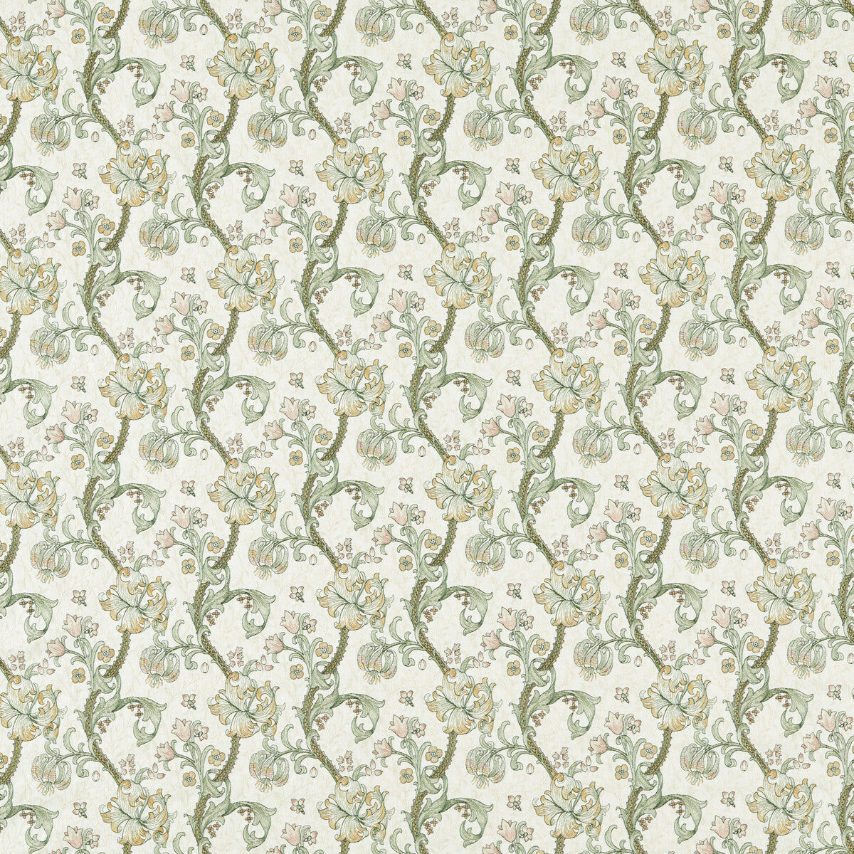 CLARKE AND CLARKE GOLDEN LILY EMBROIDERY LINEN/BLUSH