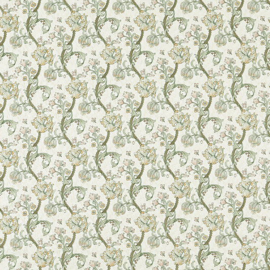 CLARKE AND CLARKE GOLDEN LILY EMBROIDERY LINEN/BLUSH