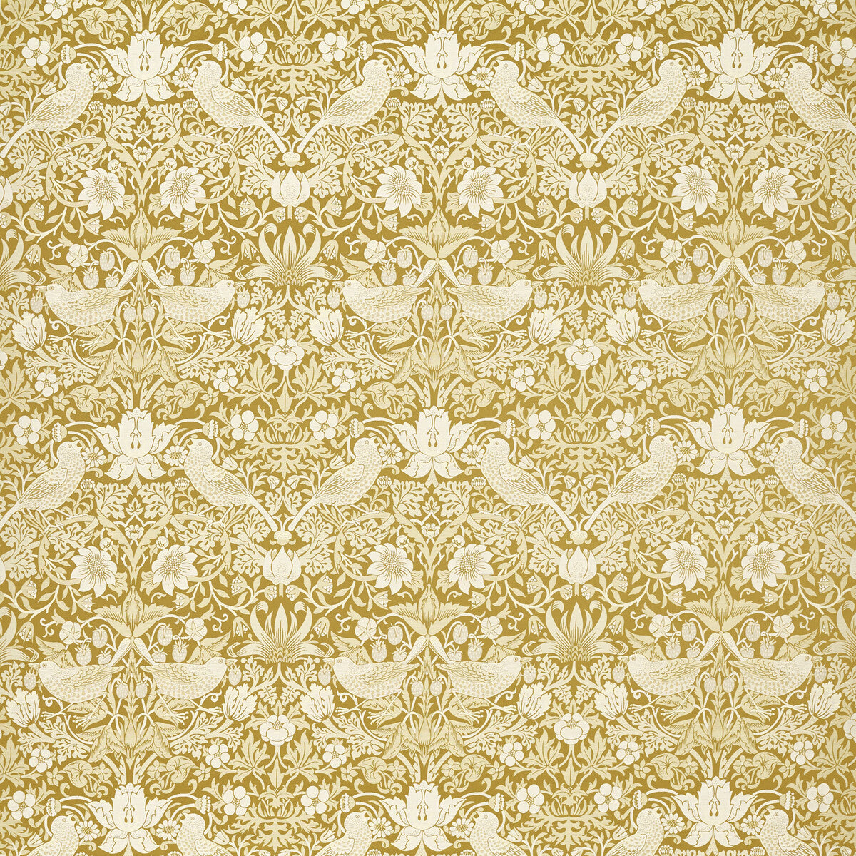 CLARKE AND CLARKE STRAWBERRY THIEF JACQUARD CHARTREUSE