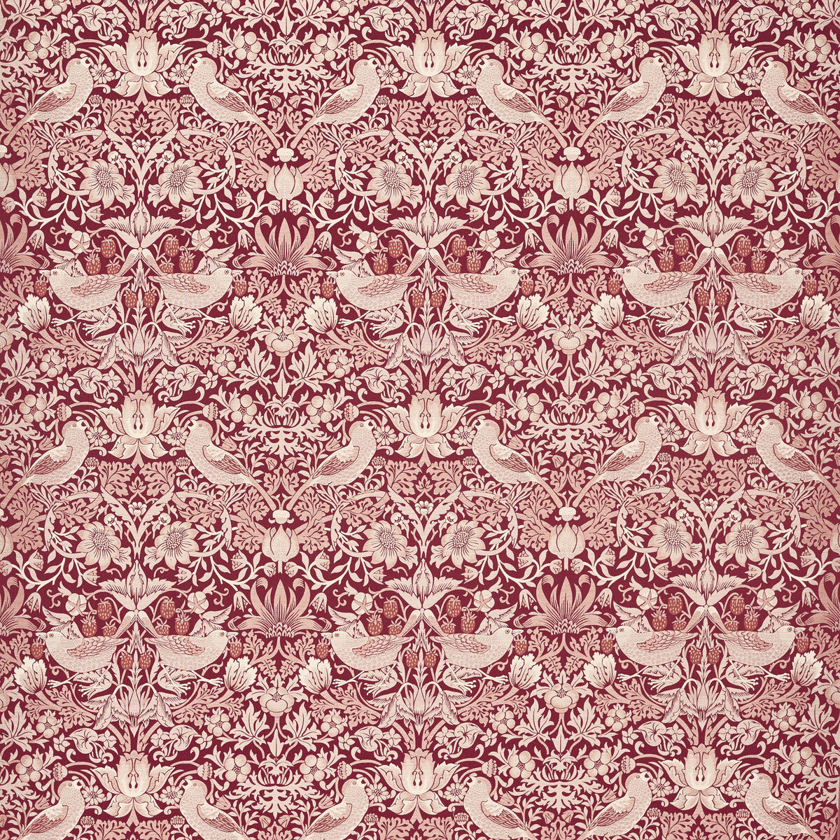 CLARKE AND CLARKE STRAWBERRY THIEF JACQUARD PLUM
