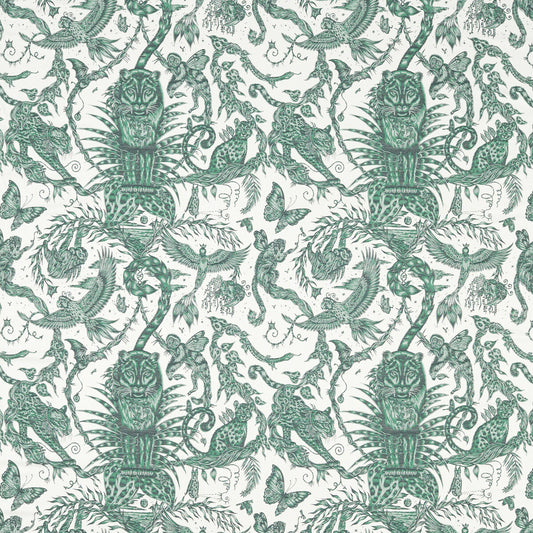 CLARKE AND CLARKE BOSQUE DREAMS JACQUARD SEAFOAM