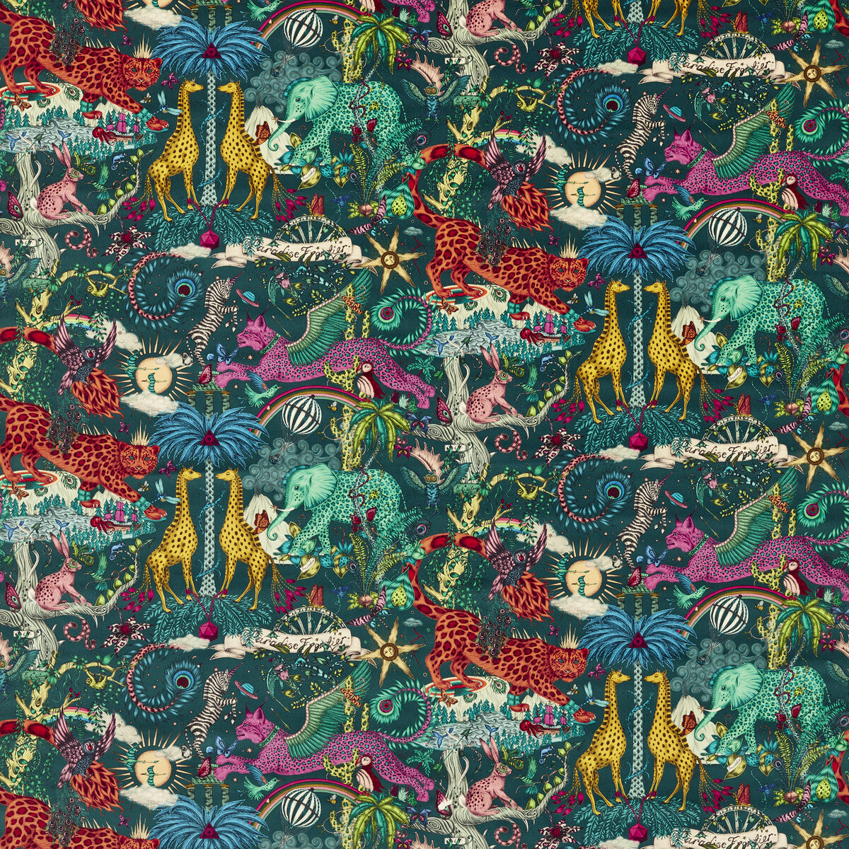 CLARKE AND CLARKE PARADISE LOST VELVET TEAL