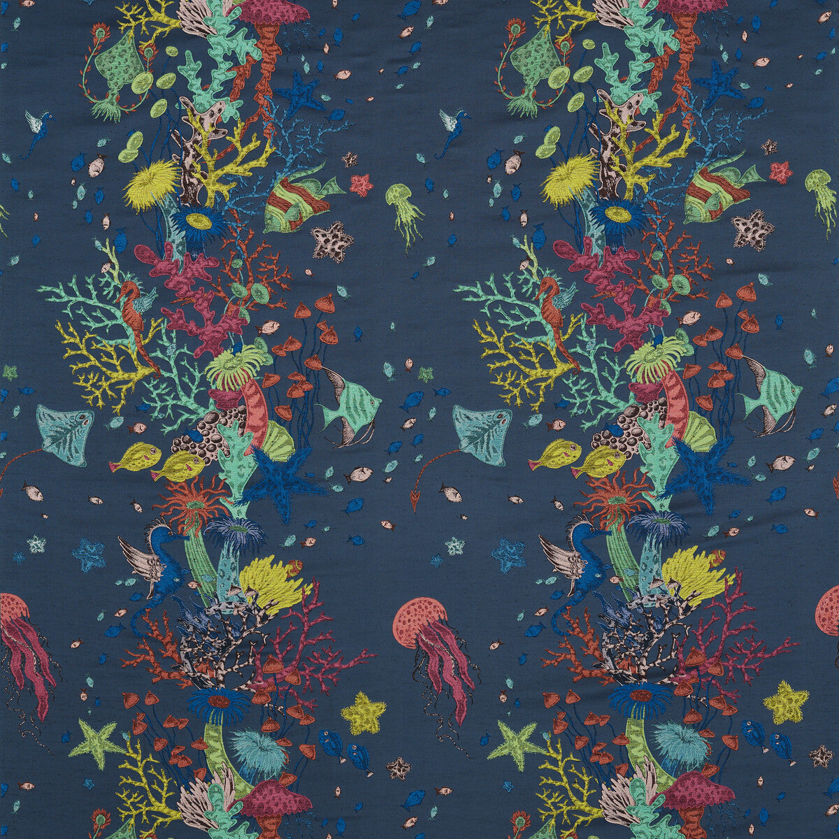 CLARKE AND CLARKE SEAFOREST JACQUARD NAVY