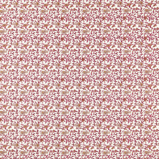 CLARKE AND CLARKE HATHI EMBROIDERY RASPBERRY