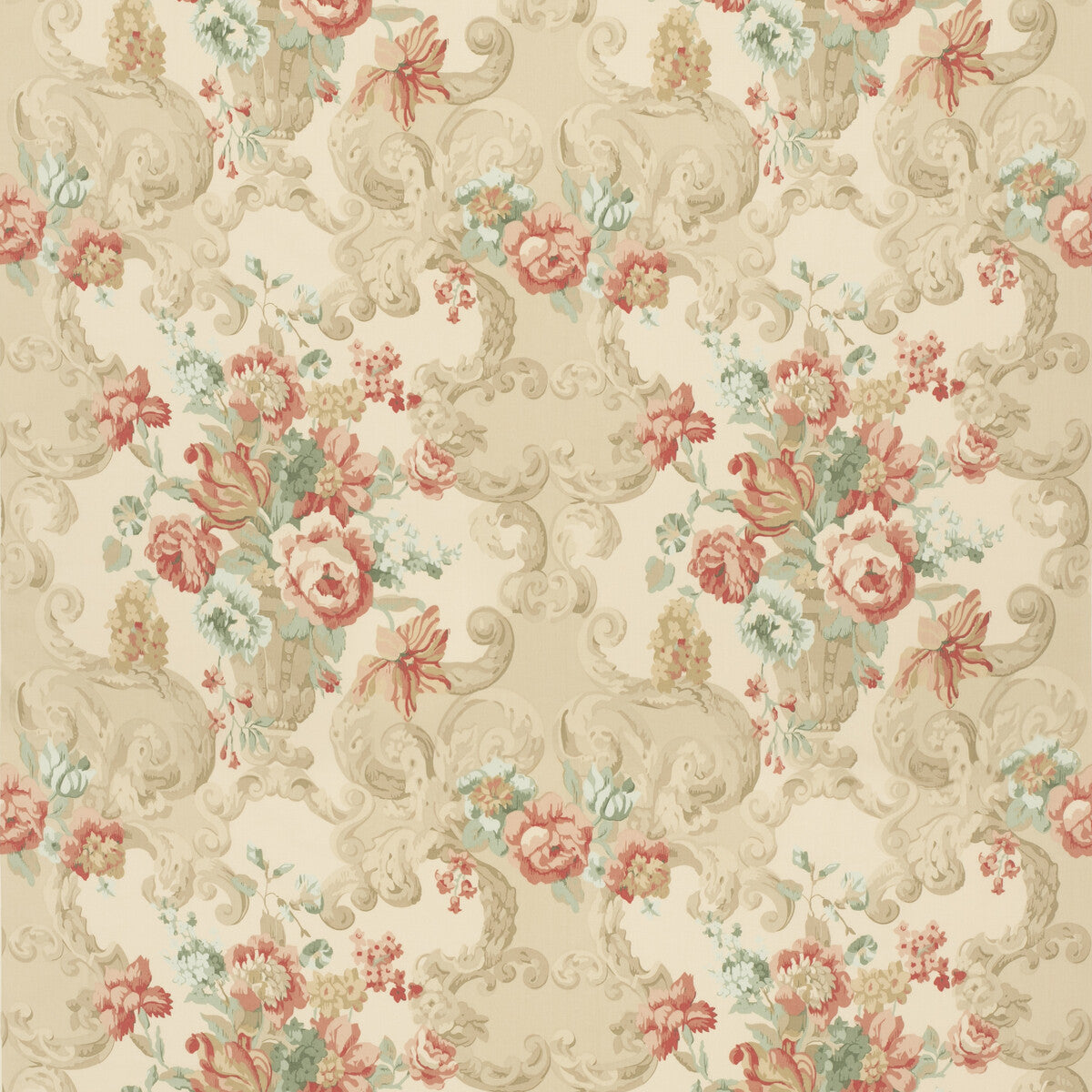MULBERRY FLORAL ROCOCO LOVAT/RED