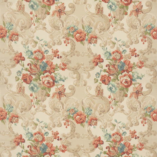 MULBERRY FLORAL ROCOCO RED/GREEN