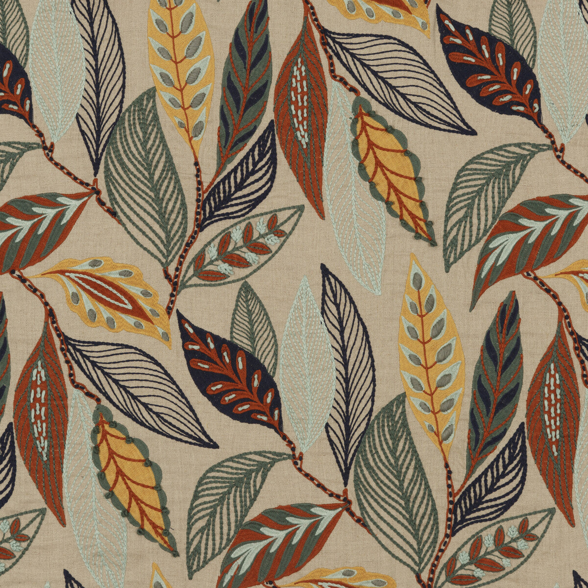 MULBERRY FOREST LEAVES INDIGO/TEAL