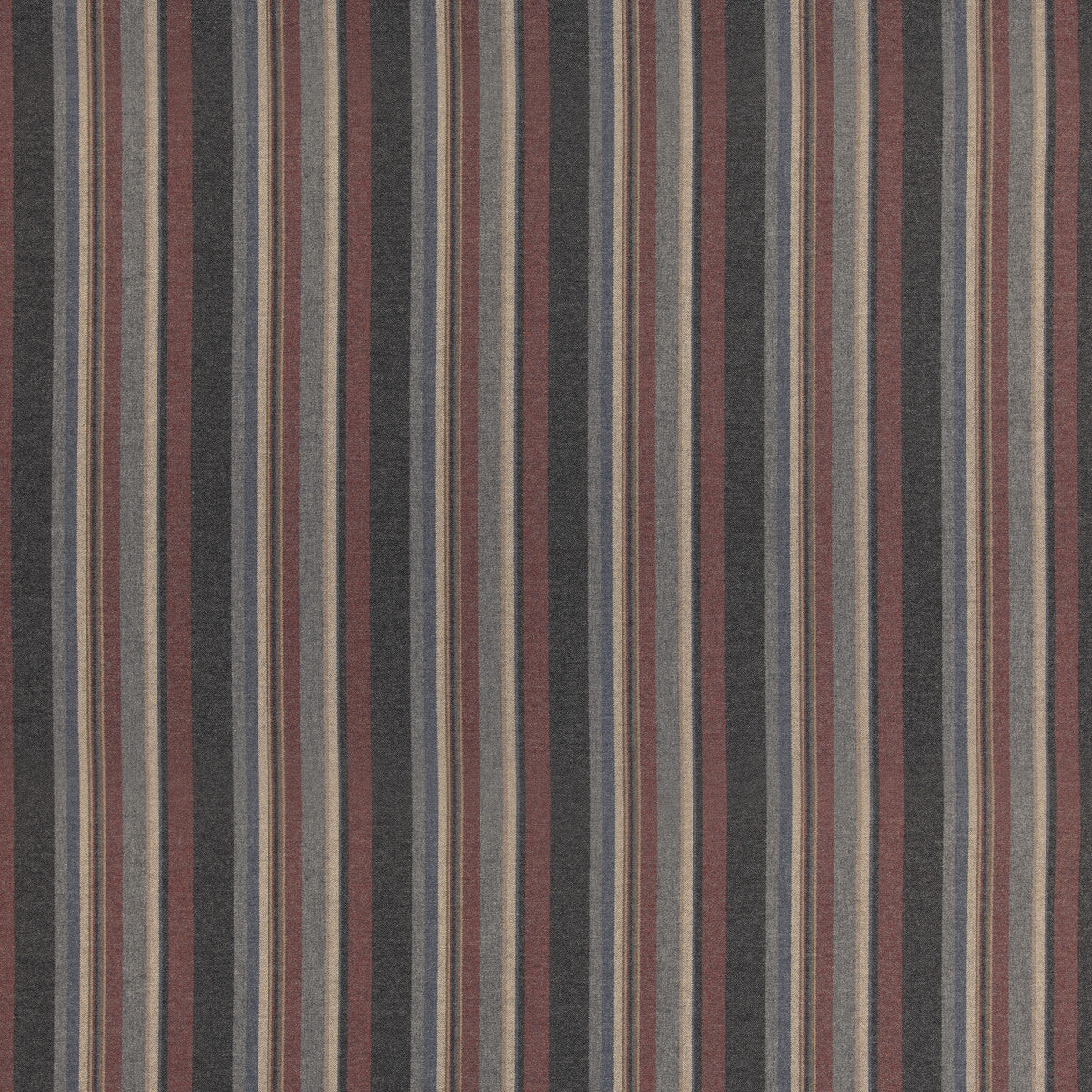 MULBERRY LINDISFARNE STRIPE CHARCOAL/RED