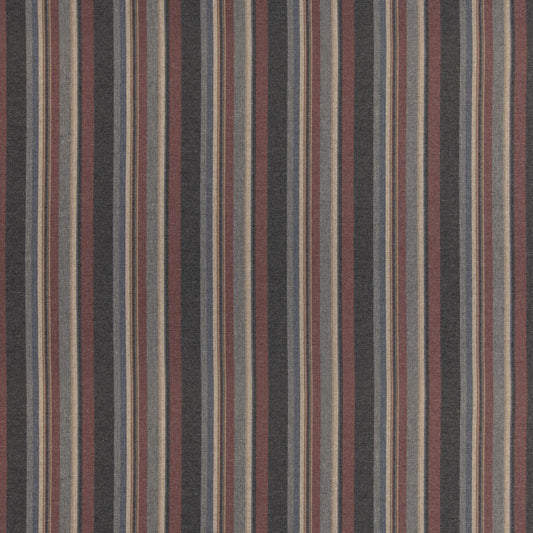 MULBERRY LINDISFARNE STRIPE CHARCOAL/RED