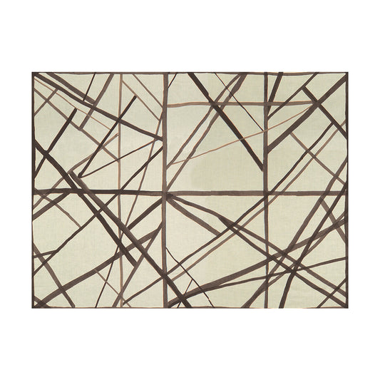 LEE JOFA MODERN CHANNELS TAUPE/IVORY
